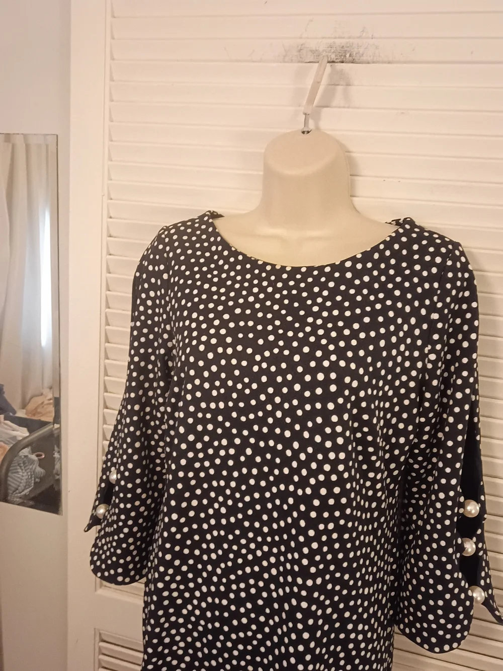 Shelby & Palmer Black Dress with White Polka Dots